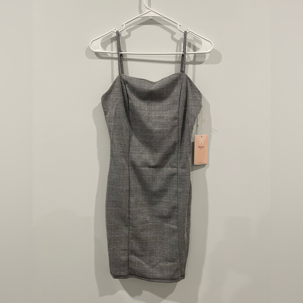 Black and white mini dress